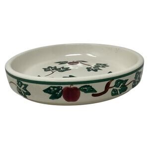 Crock Shop Stoneware Pie Plate Apple Ivy Pattern 10 Inch Vintage Santa Ana CA